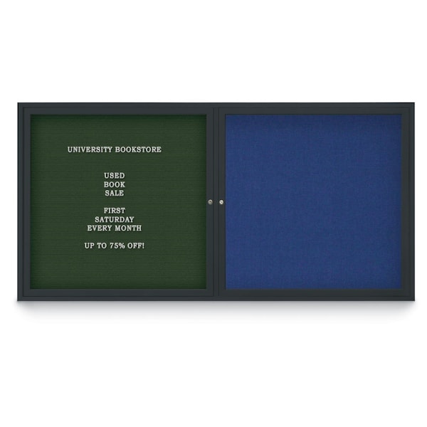 Corkboard, 72"x36", Cobalt Accent/Satin